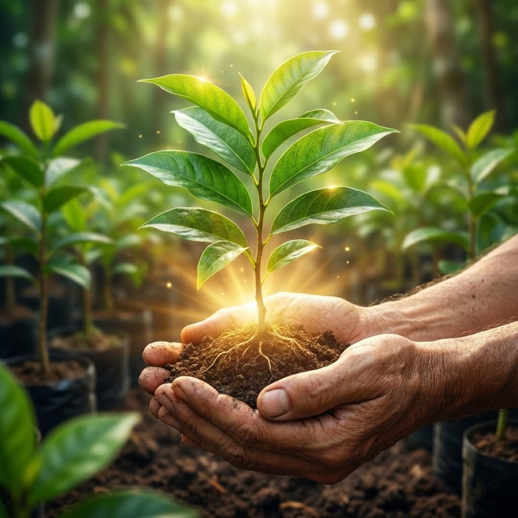 Mầm sống trên tay